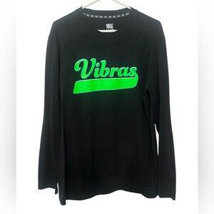 Vibras J. Balvin Long Sleeve Crewneck T-Shirt‎ Size Medium Black & Green